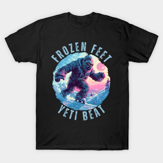 Frozen Feet Yeti Beat T-Shirt by BrushedbyRain